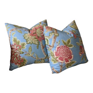 Thibaut Pondicherry Floral 22" Pillows - Set of 2 For Sale