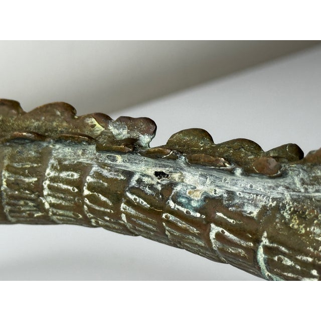 French Early 20th Century Bronze Crocodile Fountain Head Garden Outdoor Sculpture After Antoine-Louis Barye For Sale - Image 14 of 18