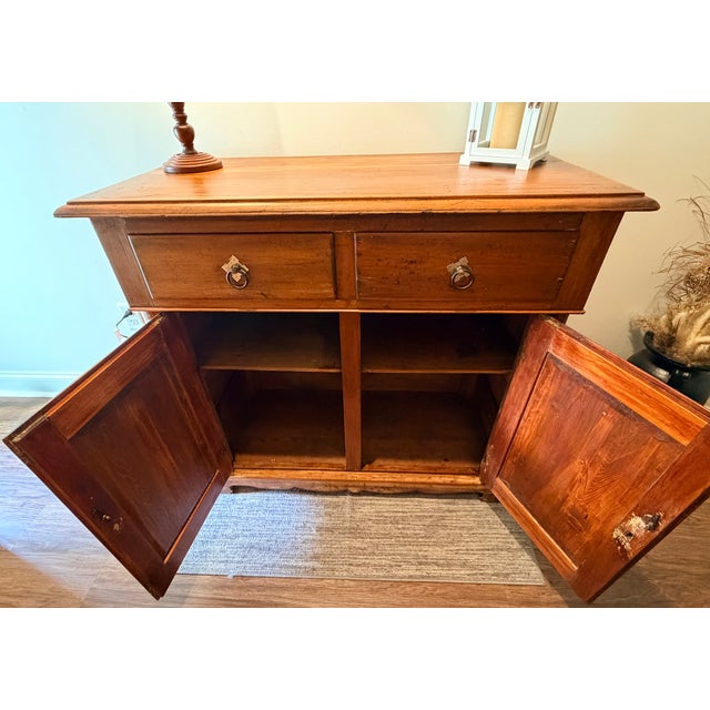 19th Century American Solid Wood Washstand / Press Cabinet, Believed C. 1870s For Sale - Image 13 of 16
