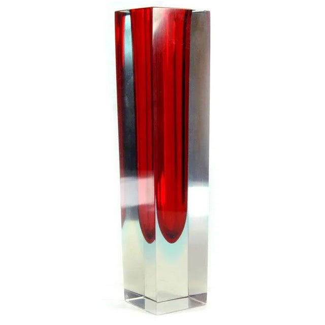 Sommerso Vase by Alessandro Mandruzzato, 1960s, in Very Good conditions. Designed 1960 to 1969 This piece is attributed to...