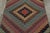This antique 3x5 American hooked rug, circa 1920–1929, features a striking geometric visual juxtaposition of layered...