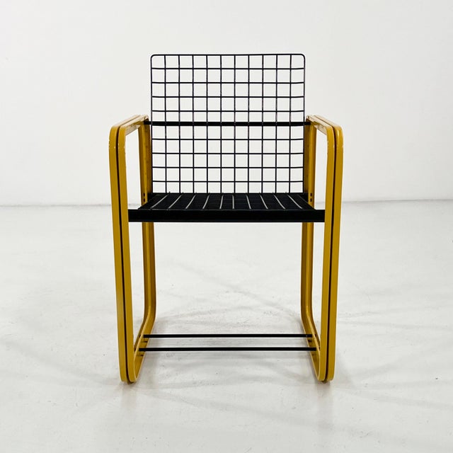 Postmodern Quadra Dining Chair by Gigante, Zambusi & Boccato for Seccose, 1980s For Sale - Image 3 of 9