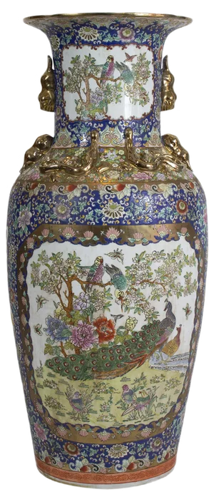 Big Chinese Qing Dynasty or Tongzhi Porcelain Vases