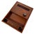 Brown Antique English Victorian Burl Wood Traveling Writing Slope / Lap Desk For Sale - Image 8 of 11