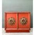 Mid-Century Modern Vintage Lane Red Cabinet With Ornate Medallions For Sale - Image 3 of 14