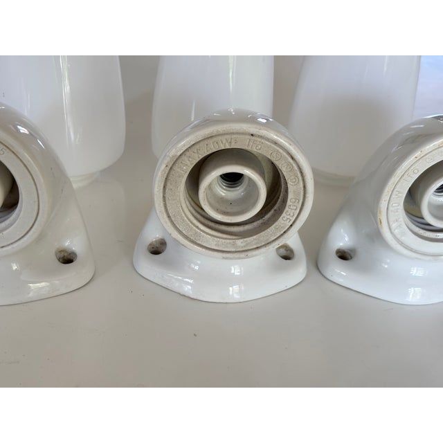 Swedish Ceramic 6035 Wall Lights by Stig Carlsson for Ifö, 1950s, Set of 3 For Sale - Image 13 of 14