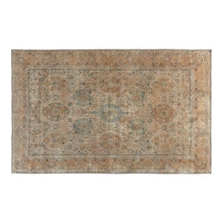 Early 20th Century Persian Kirman Botanic Handmade Wool Carpet For Sale