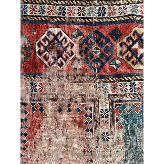 Vintage Distressed Kazak Rug For Sale - Image 13 of 18