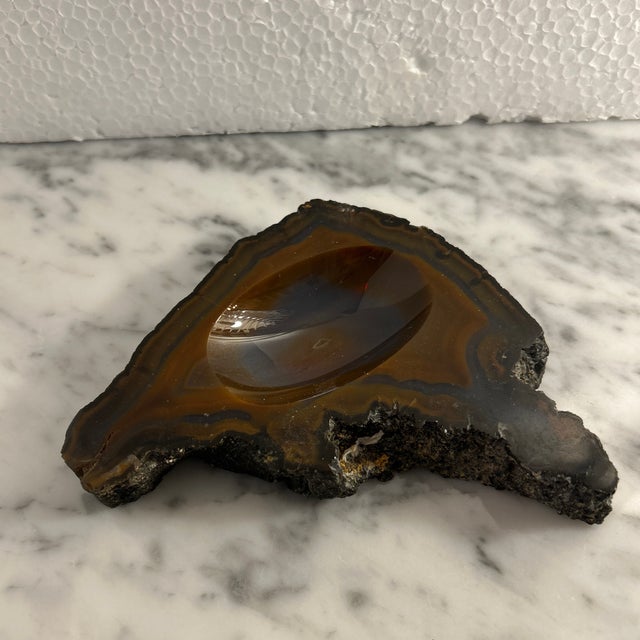 Brown Brown Agate Catchall For Sale - Image 8 of 8