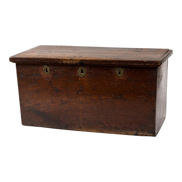 European Walnut Storage Chest, Early 19th Century For Sale