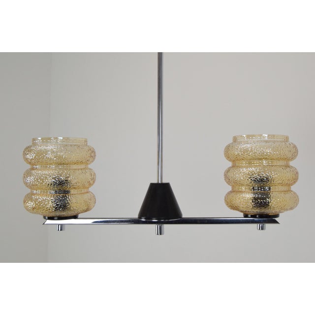 Black Mid-Century Czechoslovakian Hanging Lamp, 1960s For Sale - Image 8 of 15