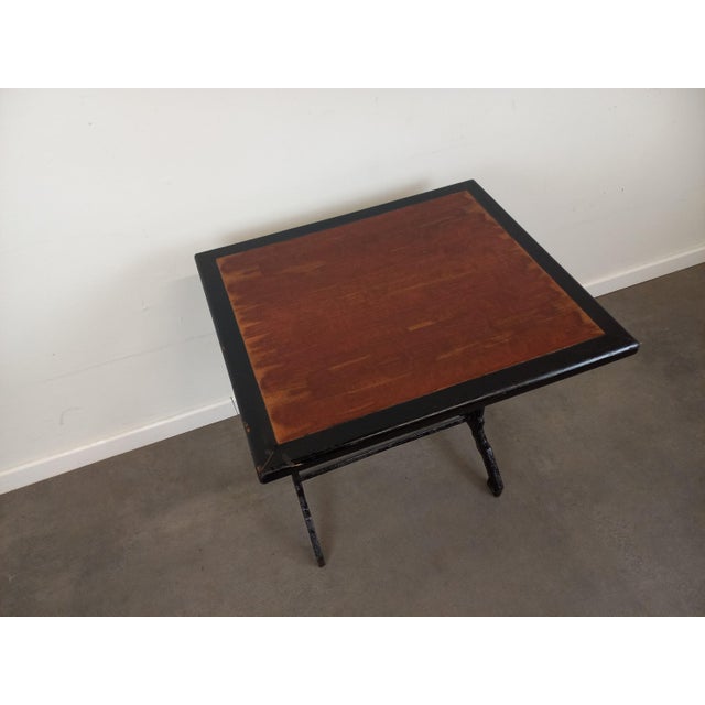Black Art Deco Bistro Table, 1930s For Sale - Image 8 of 14