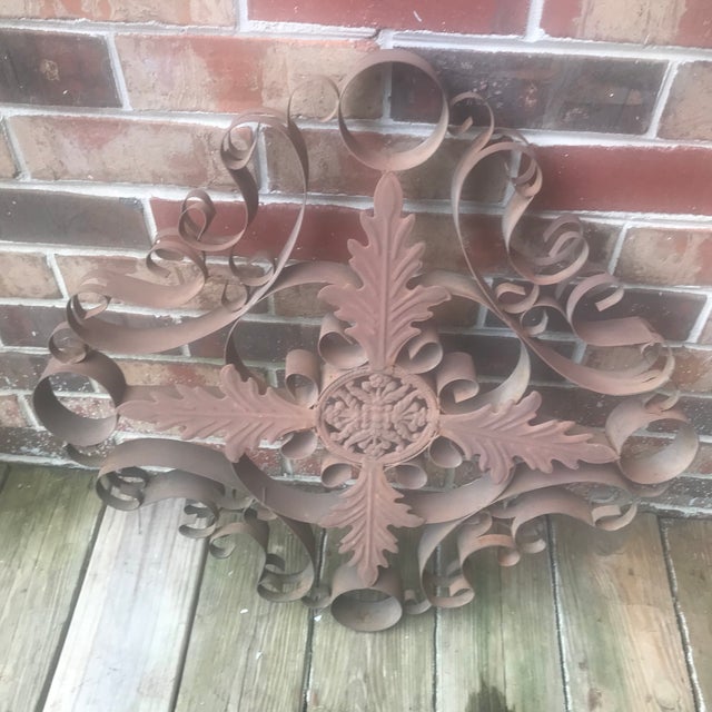 1920s Metal Scrollwork Wall Hanging For Sale - Image 10 of 12
