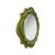 Art Deco Ethan Round Scalloped Mirror Green For Sale - Image 3 of 10