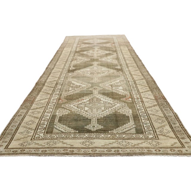 Tribal Antique Turkish Malayer Rug Runner - 04'02 X 12'02 For Sale - Image 3 of 8