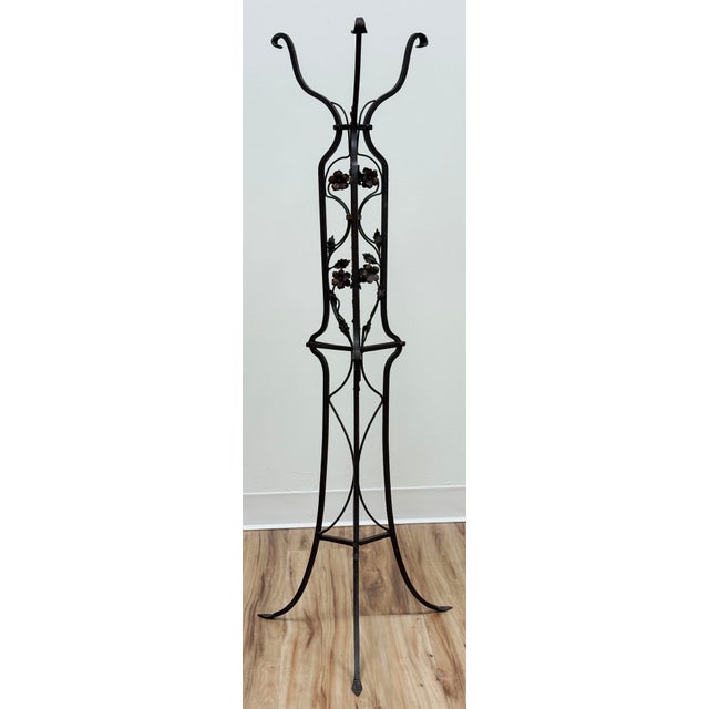 Vintage Art Nouveau Wrought Iron Stand For Sale - Image 4 of 8