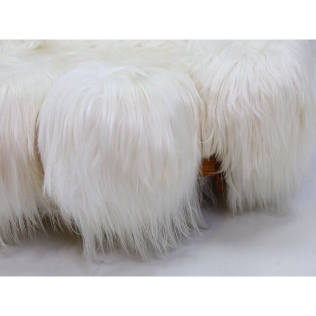 Large Tibetan Goat Fur Yeti Rocking Chair by Mario Scheichenbauer for Elam, Italy, 1968 For Sale - Image 11 of 12