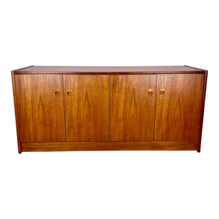 Danish Modern Style Teak Credenza Storage Cabinet For Sale