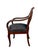 Antique Empire Style Mahogany Armchair With Black Damask Upholstery For Sale - Image 15 of 18