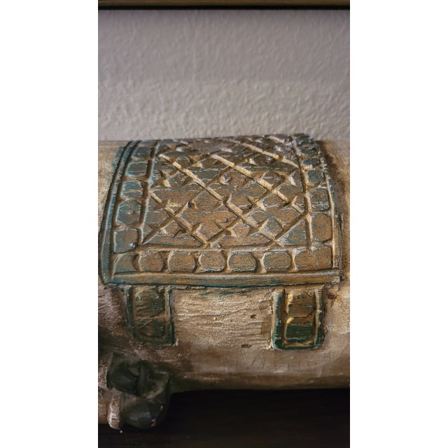 Wood Vintage Carved Deer Wooden Sculpture For Sale - Image 7 of 12