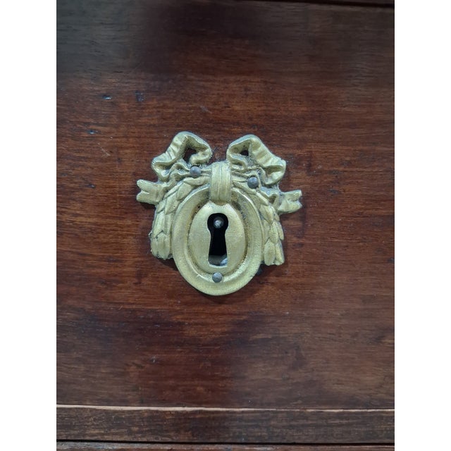 Brown 19th Century French Walnut Semainier Chest With Marble Top For Sale - Image 8 of 9