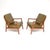 Vintage Danish Teak and Leather Lounge Chairs by Ole Wanscher for France & Søn, 1960, Set of 2 For Sale - Image 4 of 11
