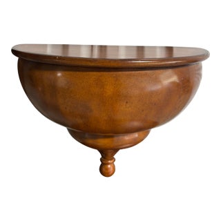 Large Wood Decorative Bracket With Trim Around and Bottom Finial, 20th Century For Sale