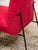 Milo Baughman Mid 20th Century Styled After Milo Baughman for Pacific Iron in Viper Red For Sale - Image 4 of 7
