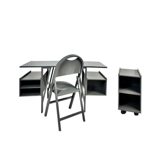 Desk and Chair Set fom Castiglioni, 1979, Set of 2 For Sale - Image 9 of 15