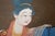 Coffee Large Meiji to Early Showa Japanese 8-Panel Painted Byobu Screen "Celestial Maiden" For Sale - Image 8 of 18