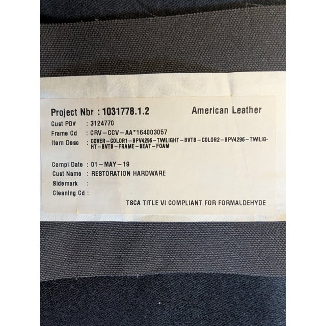 Ink Blue Restoration Hardware Round Sectional Sofas- Set of 2 For Sale - Image 8 of 8