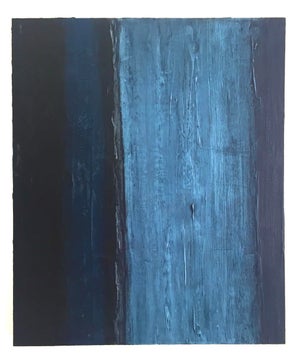 "Half Blue" Acrylic Painting