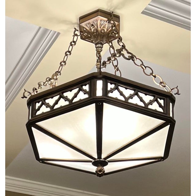 Gothic Early 2000s Gothic Style Custom Suspended Ceiling Light / Chandelier For Sale - Image 3 of 9
