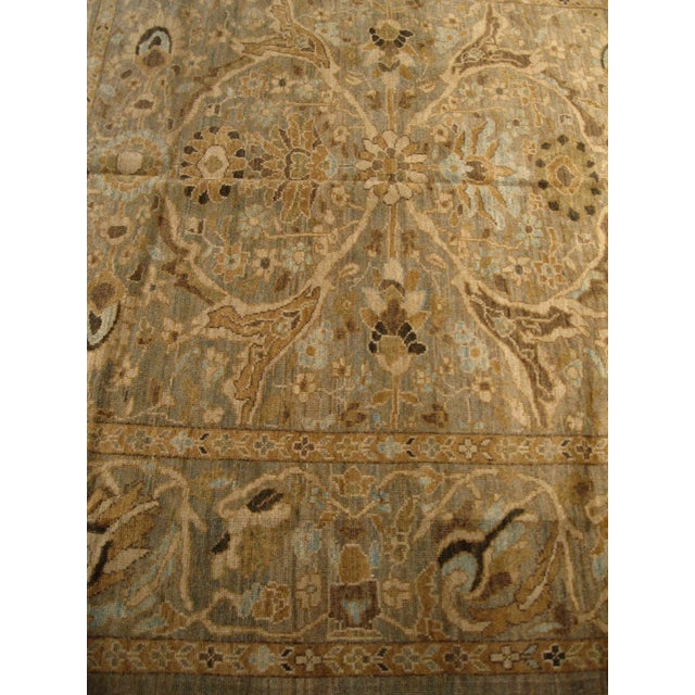 Turkish Sultanabad Masters Wool Square 8 x 8 Grey, Light Blue & Tan Handmade Area Rug #1142978