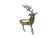 African Brass XL Deer Christmas Figurine For Sale - Image 3 of 13