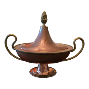 Antique Neoclassical Italian Copper Centerpiece Urn