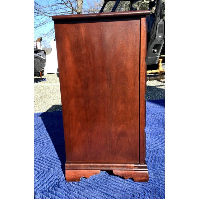 Vintage Mahogany Chest of Four Drawers With Antique Brass Hardware by