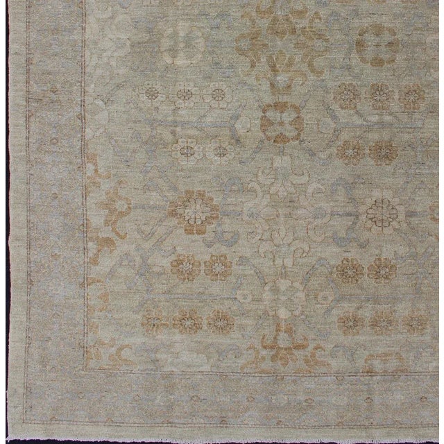 Islamic Fine Afghanistan Made Modern Khotan Rug With All-Over Geometric Pattern For Sale - Image 3 of 13