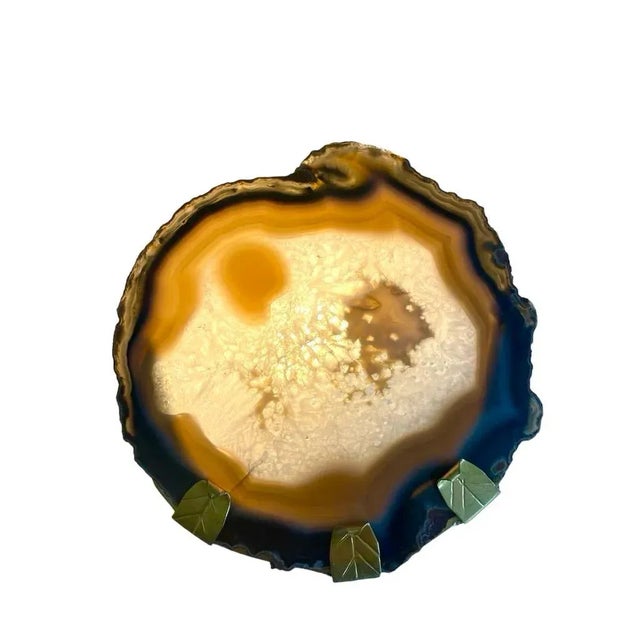 Contemporary Natural Agate "Marta” Wall Sconce by Marjorie Skouras, Gold Finish - a Pair For Sale - Image 3 of 7