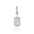 1.9ct Ice Blue Aquamarine & Diamond Halo Pendant With Locking Bail in 14k Gold For Sale - Image 9 of 14