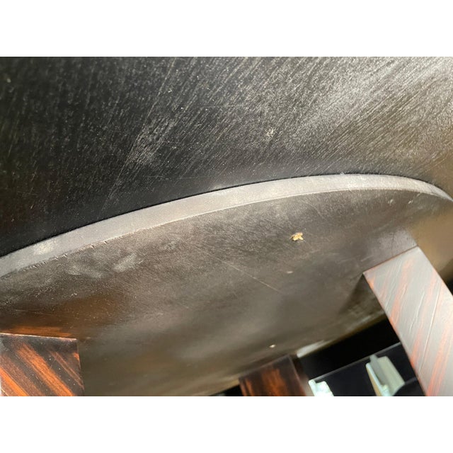 Vintage Art Deco Macassar Ebony Round Dining Table For Sale - Image 13 of 16
