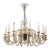 1960s 16-Light Amber Venetian Glass Chandelier, Italy For Sale