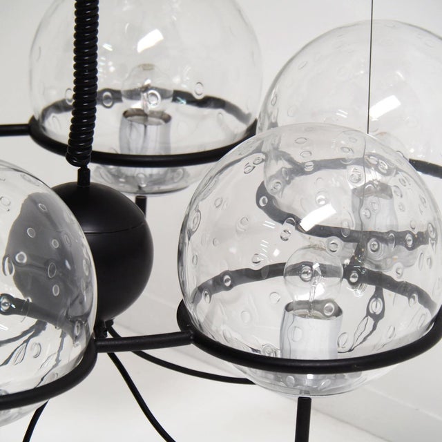 Black Dutch Saturnus Chandelier from Raak Amsterdam, 1960s For Sale - Image 8 of 11
