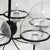 Black Dutch Saturnus Chandelier from Raak Amsterdam, 1960s For Sale - Image 8 of 11