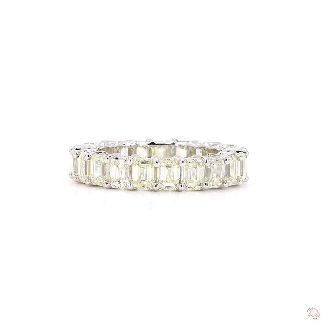 5.28 Carat Princess Cut Diamond Gold Ring, Size 6.5 For Sale - Image 9 of 9