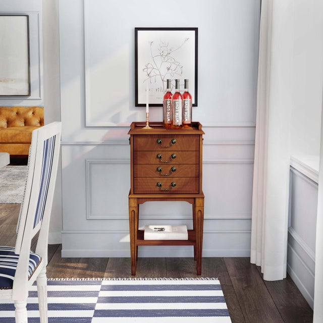 Select Hardwoods and Wood veneers make up this gorgeous chest with four way matched veneer top and veneer end grain...