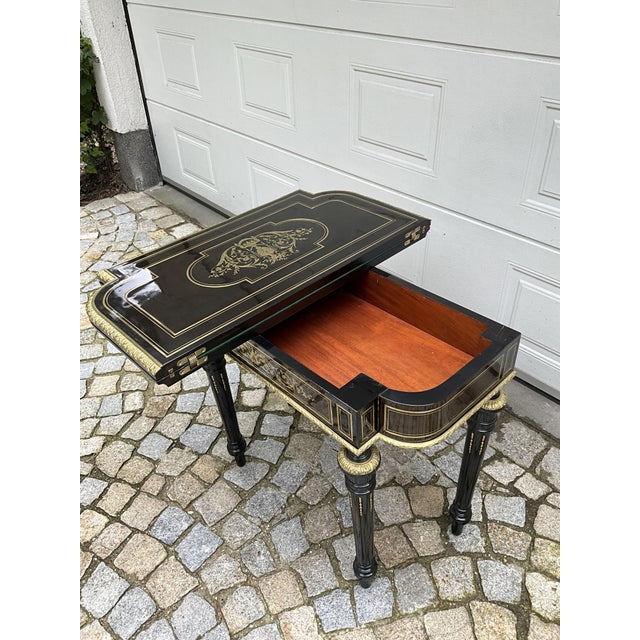 Antique Napoleon III Game Table, 1860 For Sale - Image 3 of 18