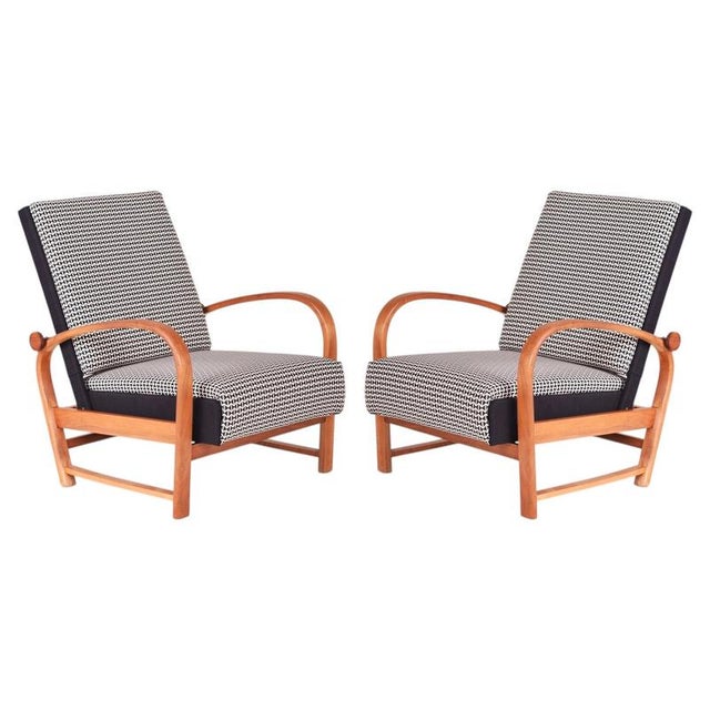 Art Deco Walnut Lounge Chairs attributed to Thonet, Germany, 1930s, Set of 2 For Sale - Image 11 of 11