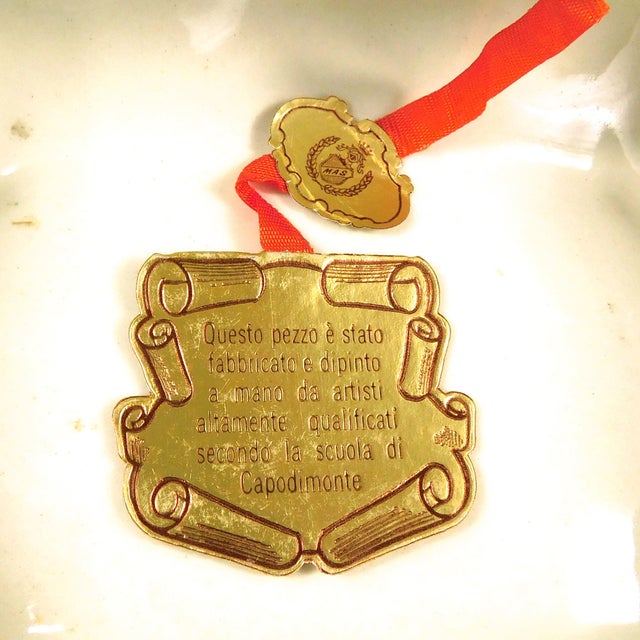 Ceramic 1930s Capodiamonte Large Hinged Lid Trinket Dish For Sale - Image 7 of 8