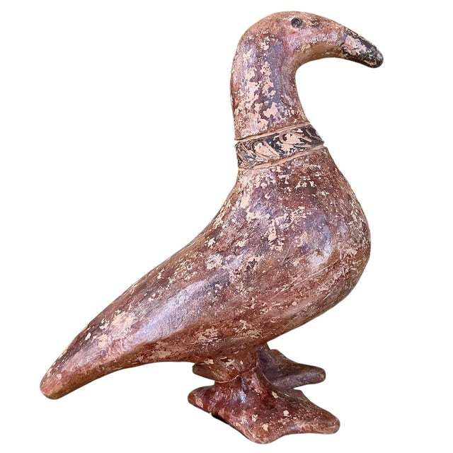 Vintage Iron Duck Sculpture. Maker’s mark and artist initials at underside.
